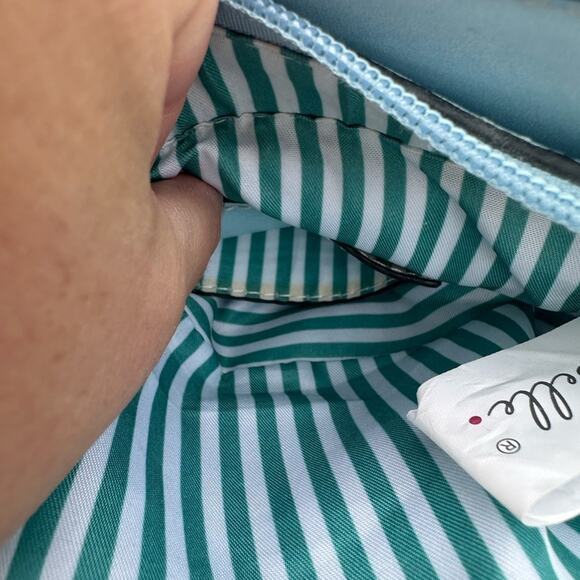 Simply Noelle All Tied Up Small Crossbody Bag In Carolina Blue Spring Minimalist - Picture 12 of 15